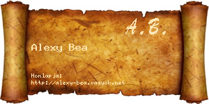Alexy Bea névjegykártya